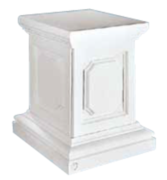 Carrara Marble 11.5" Square Base 14" Tall Made in Italy Sculpture
